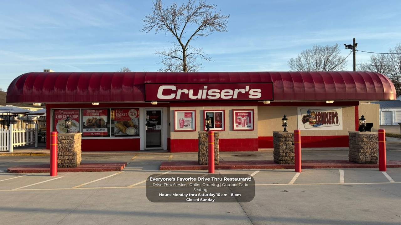 Front of the Cruiser's Drive Thru building from the parking lot