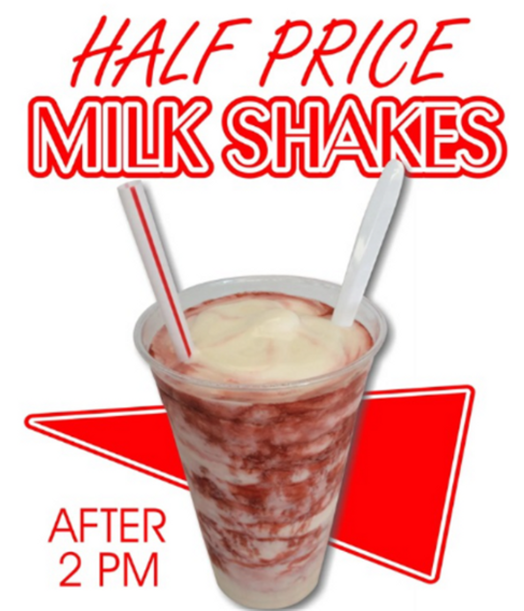 Half Price Milk Shakes